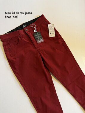 Size 28 Lularoe skinny jeans, red (165)